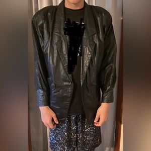 Cayenne, black, leather jacket, size M